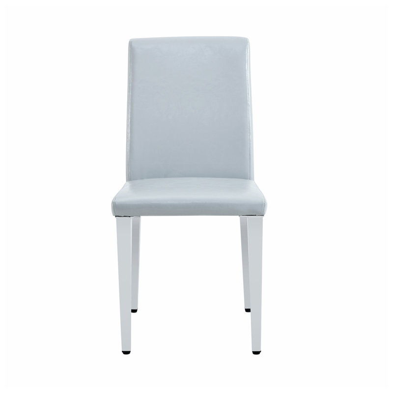 Chaise de salle à manger en similicuir et métal Droom l 16 po x P 18,5 po x H 35,4 po