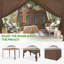11 pi. L 11 pi. D Pavillon de jardin instantané en acier avec mur uni-86915906-86915905