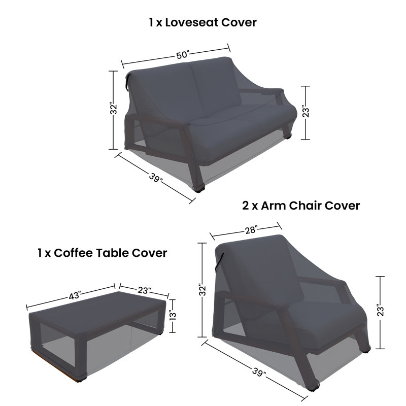 Isham Acacia Wood Patio Chair Covers