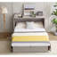 Lit moderne avec compartiment de rangement, matelas grand et port de charge, fonction grand convertible gris, douille en mousse,-567005505