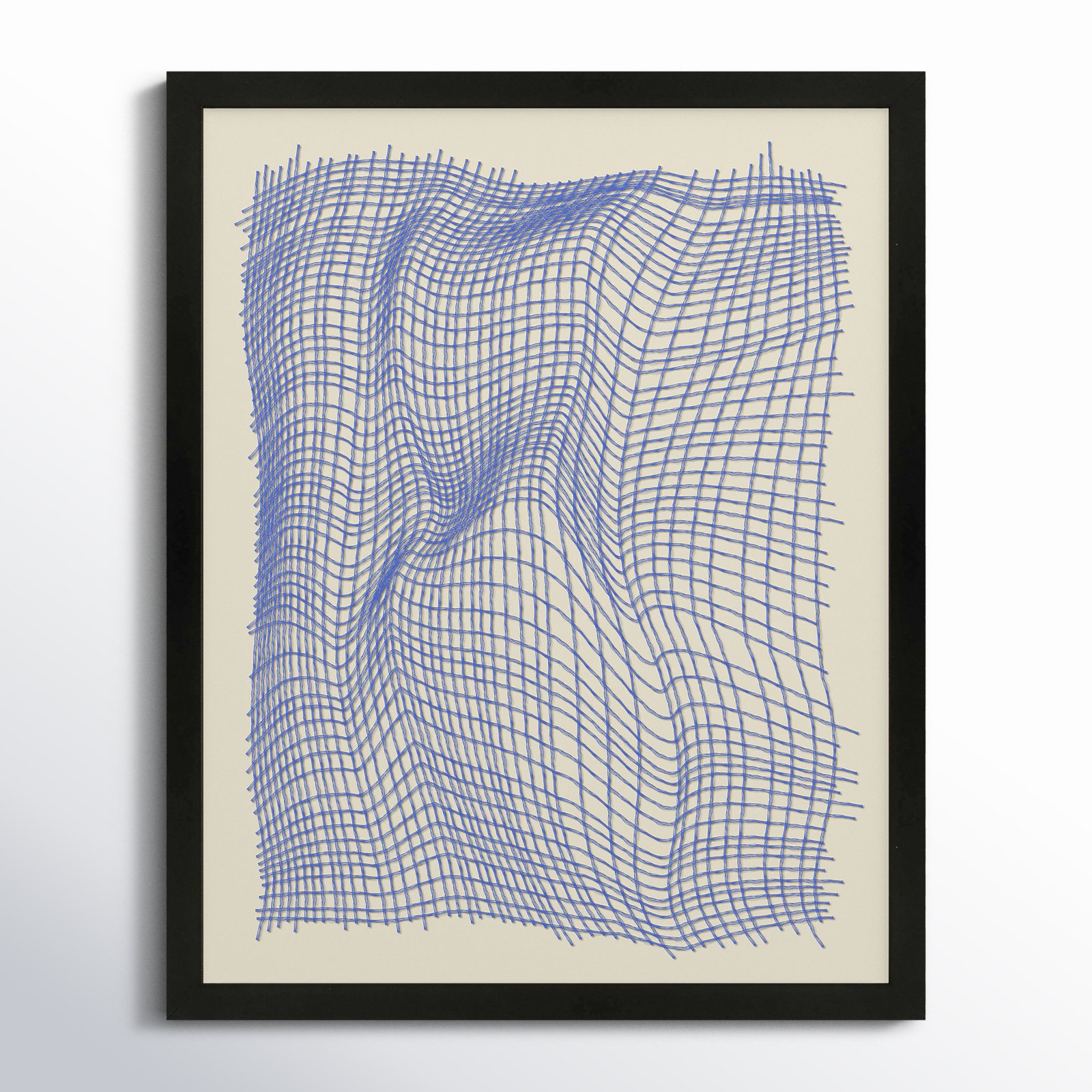 Netting 1 by Jacques Pilon, Black Single Structure Framed Paper, 30" H x 24" W x 1.25" D