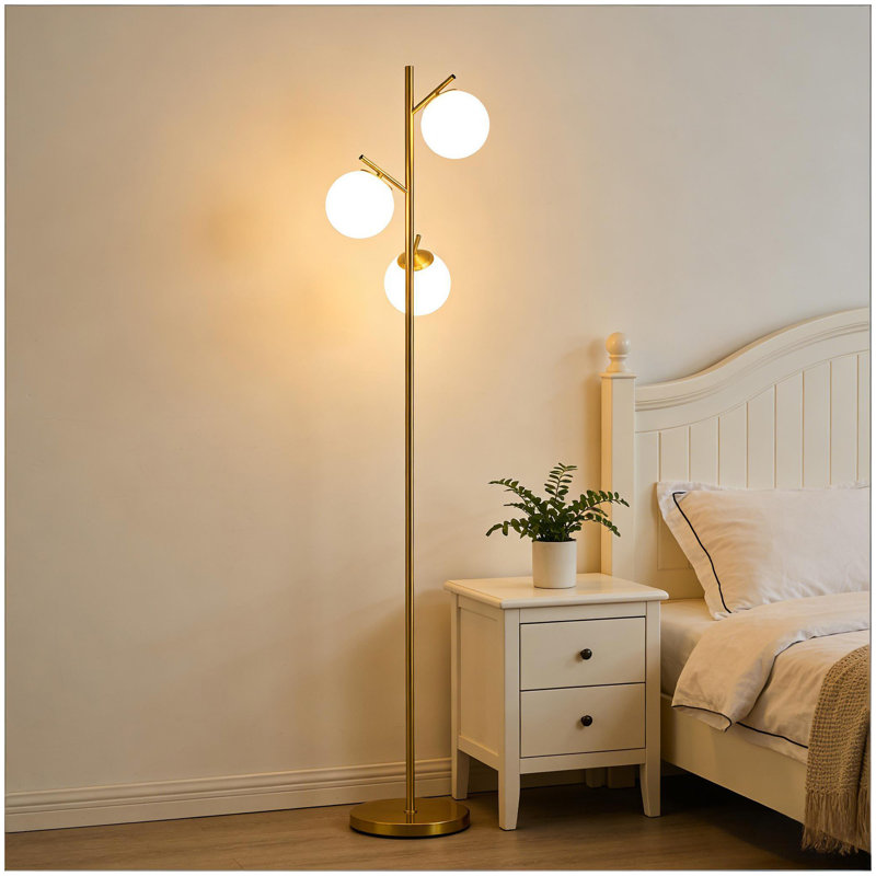 Tree Standing Lamp,3-Light Floor Lamp