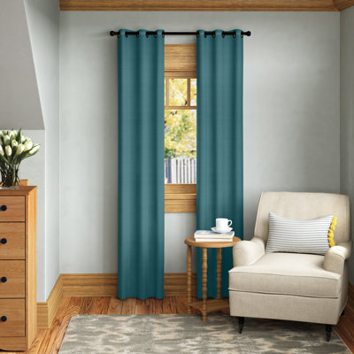 Nikki Solid 100% Blackout Themaback Grommet Window Curtain