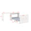 Lit simple escamotable avec bureau ajustable, commode escamotable avec matelas pliable pour chambre d'amis