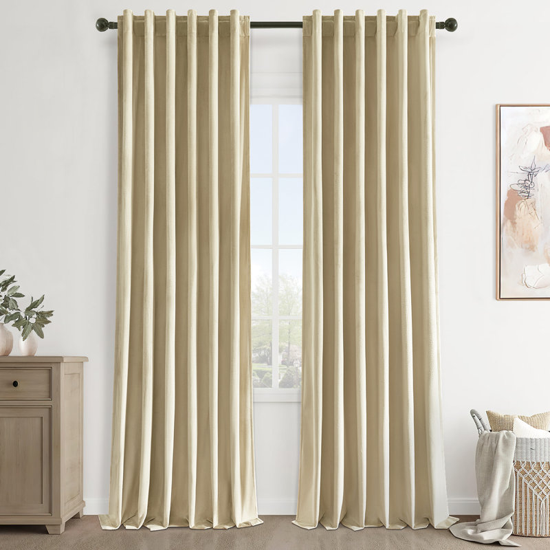 Rideaux occultant et isolant, L 52 po x L 84 po, Beige