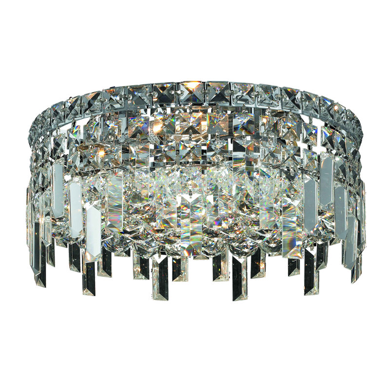 Isadora Crystal Semi Flush Mount, 14" / Royal Cut