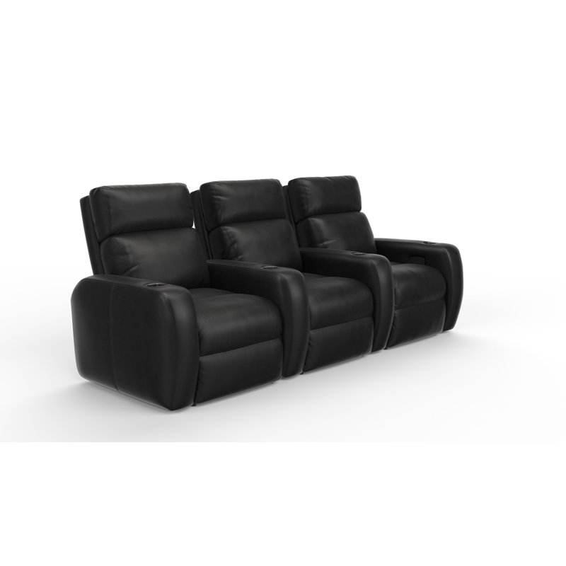 Leather Recliner, Maxima Black