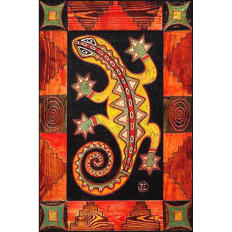 Tapis tissé à motif géométrique lavable à la machine, Sous-tapis rond 3 pi 3 po inclus