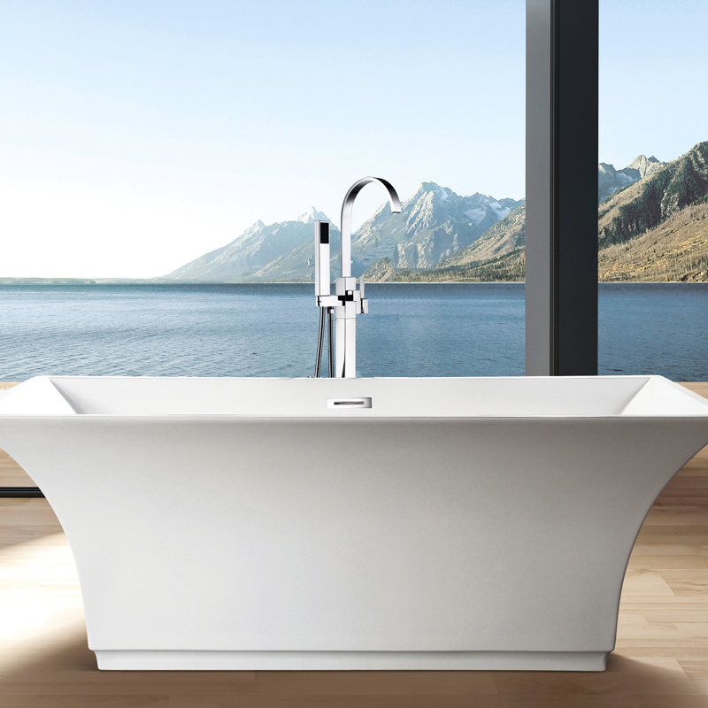 Robinet de baignoire autoportant et douche à main Modern Modern