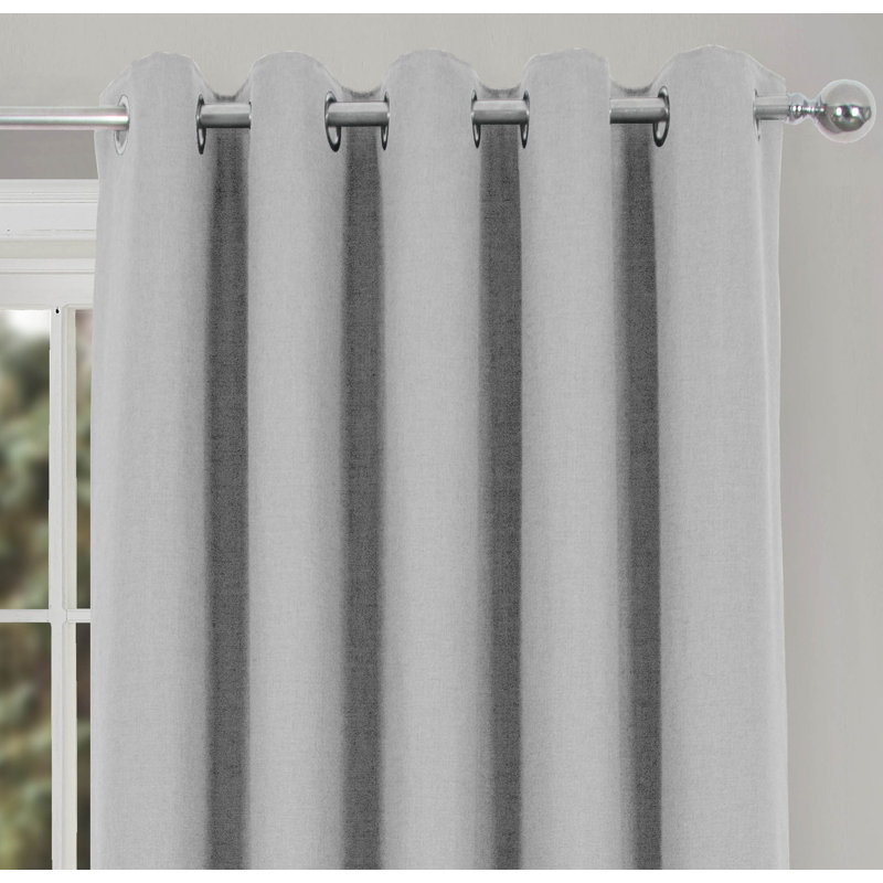 Altynai Blackout Curtain Pair, Grey, 165 W x 229 D cm