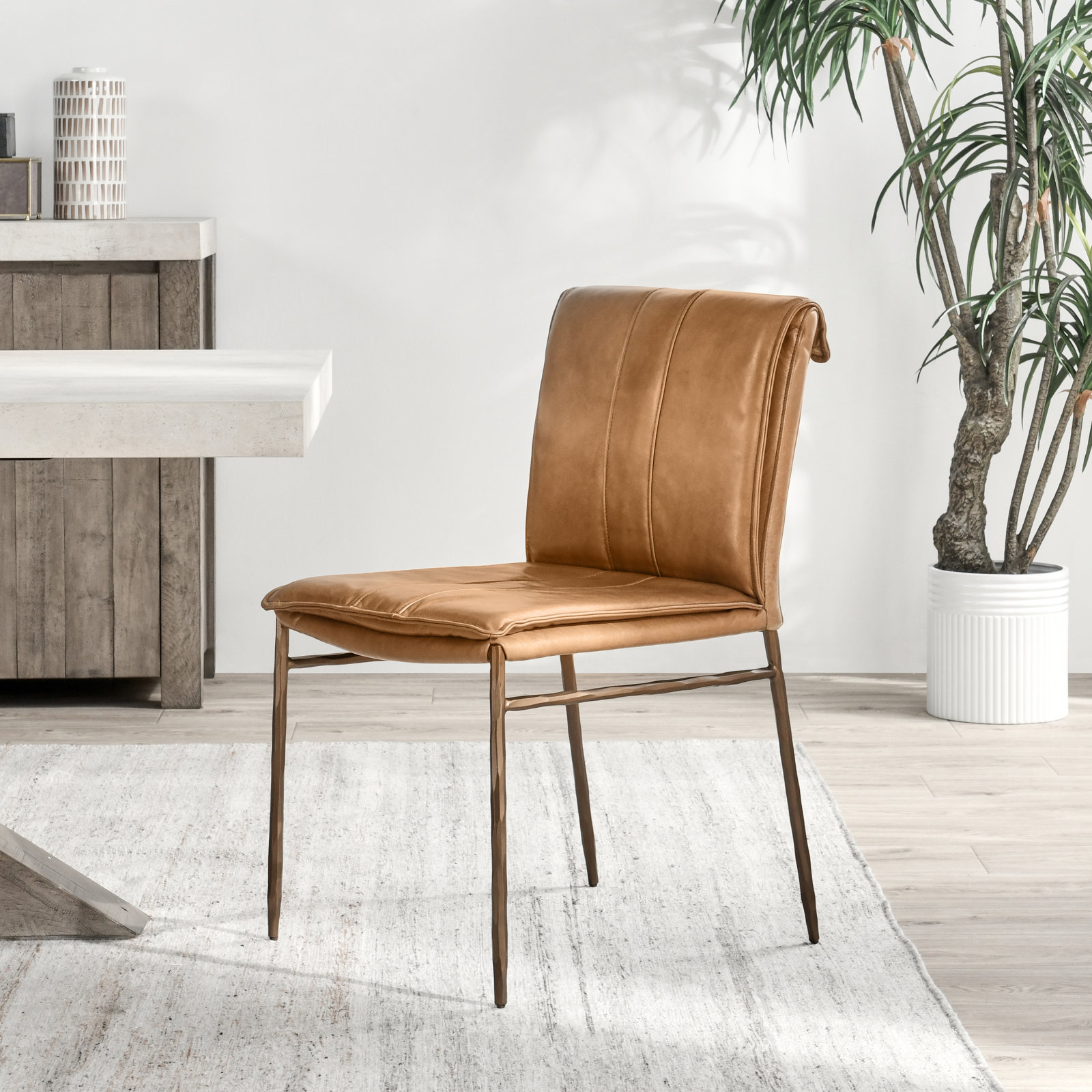 Mayer Side Chair, Tan