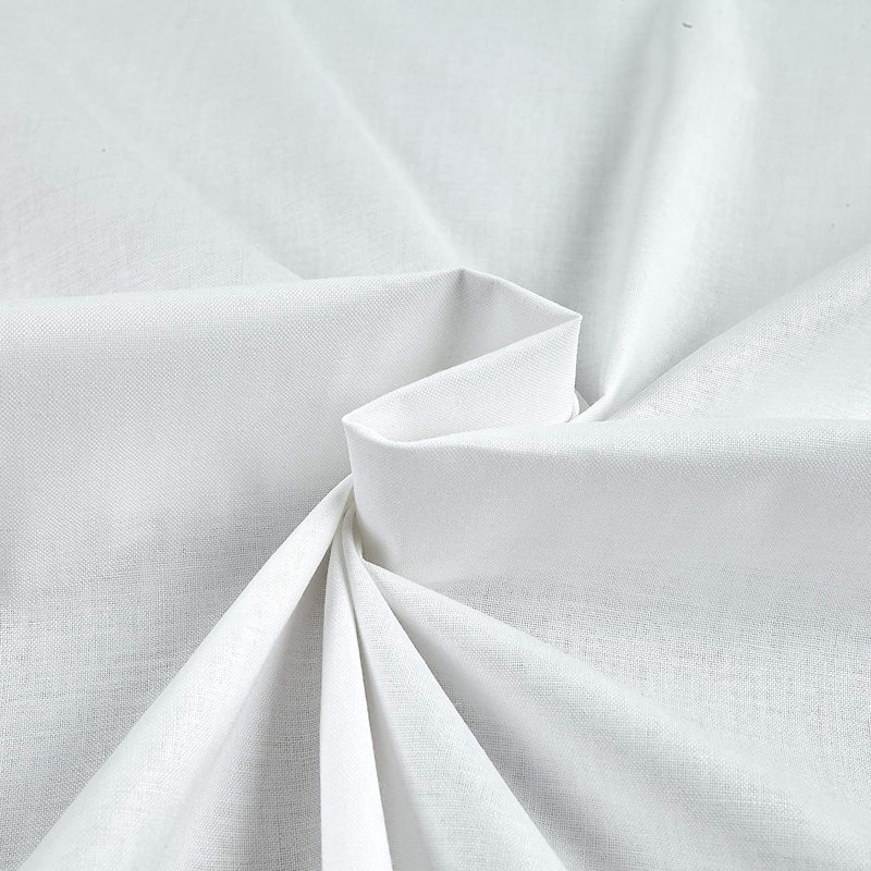 54% coton 100% sans taches, blanc