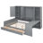Wooden Daybed With Three Drawers, And All-In-One Cabinet, Desk And Shelves-115662292-115662289