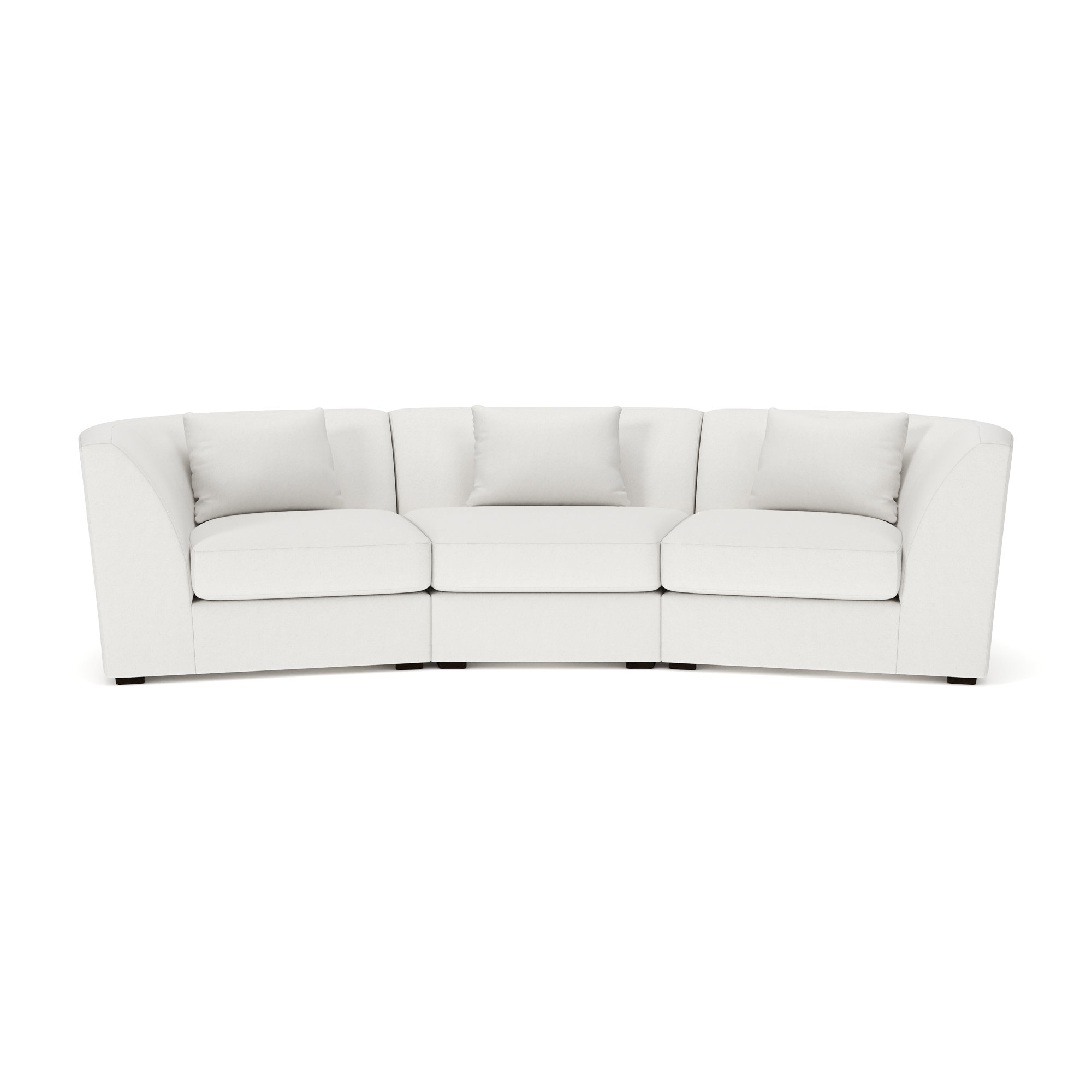 Krista 129" 3 - Piece Curved Modular Sofa, Macarena Beige