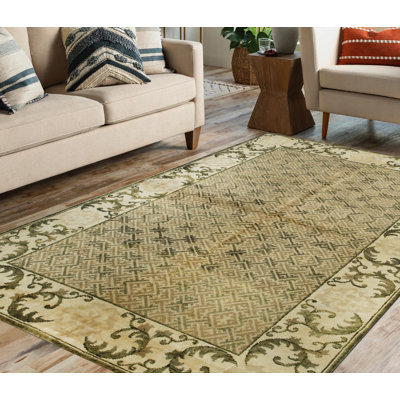 Classic Braden Green Hand Knotted Wool Area Rug