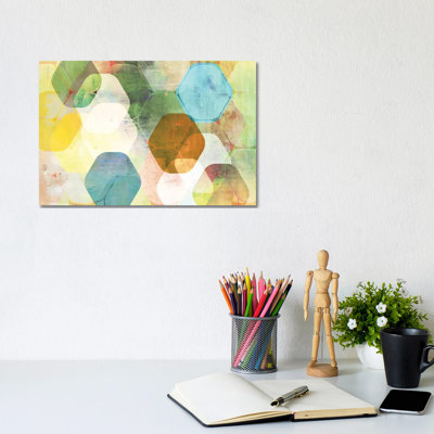 Rounded Hexagon I by PI Studio - Wrapped Canvas Print