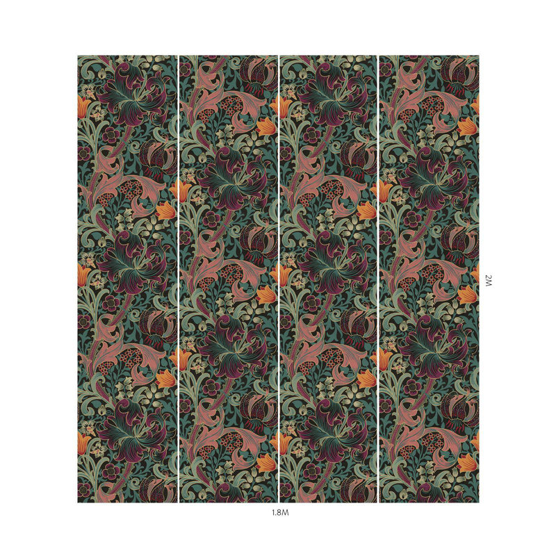 GOLDEN LILY Wallpaper - Apatite 9'10" - full height wallpaper