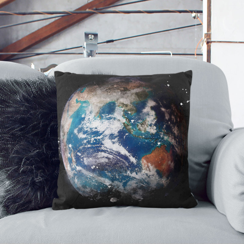 Square Throw Cushion, 55cm H x 55cm W x 20cm D, Stone