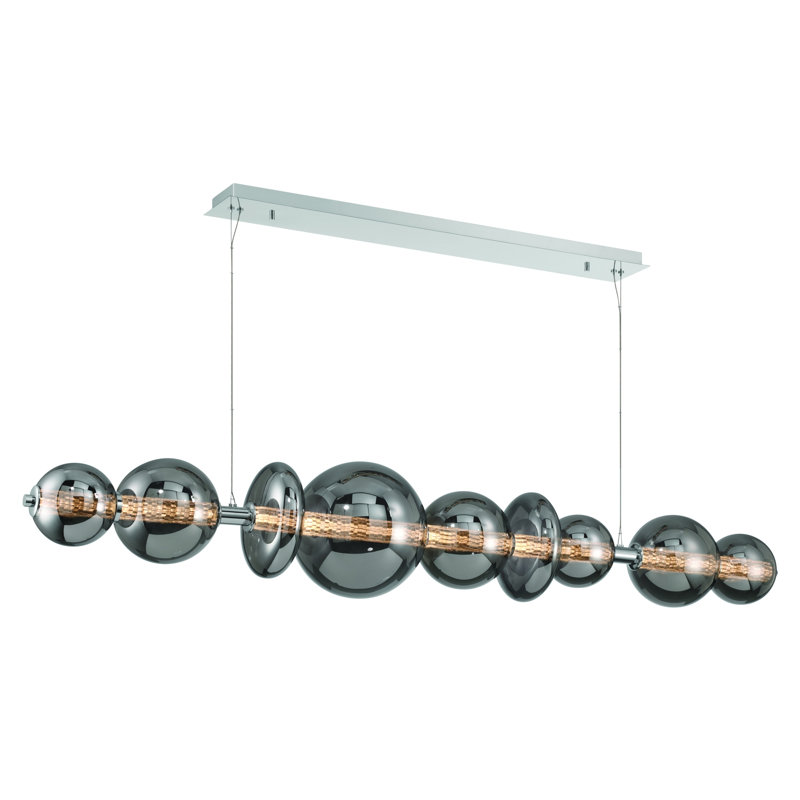 Lustre Atomo LED, Chrome poli, Fumée