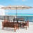 Rulo 15.75 " W Rectangular Market Umbrella with Crank Lift