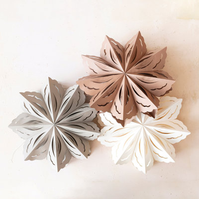 Round Paper Folding Snowflake Ornament