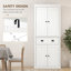 Garde-manger de 72 po, grande armoire de rangement, armoire autoportante avec tiroir, portes et tablettes réglables-1983868388