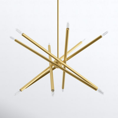 Poco 12 - Light Dimmable Sputnik Modern Linear Chandelier