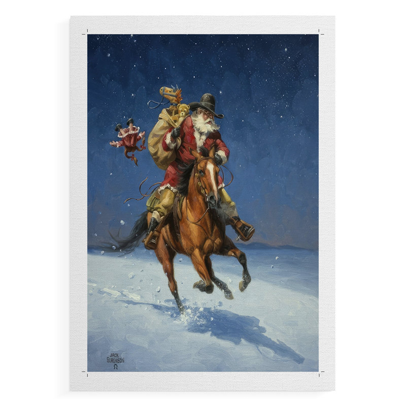 Midnight Rider - Impression sur toile seulement - NON CADRE, H 18 po x l 12 po