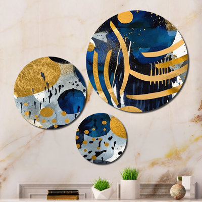 Ensemble de 3 décorations murales en métal