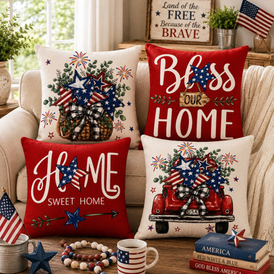 Ensemble de 4 coussins décoratifs pour canapé, fauteuil et décoration intérieure