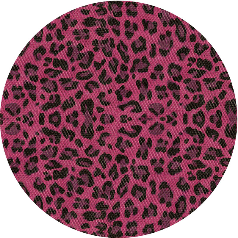 Tapis 100% à motifs lavables à la machine 2989 WSH-PAT2252-BRN, Rond 7 pi