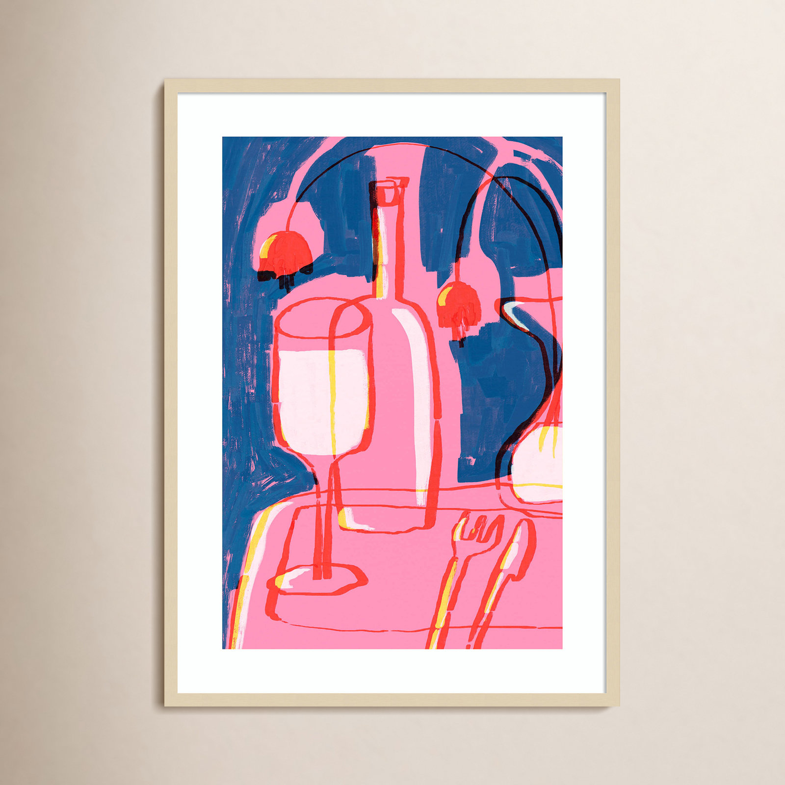 Galya "Neon Still Life No. 4" Print, Brown, 41" H x 30" W