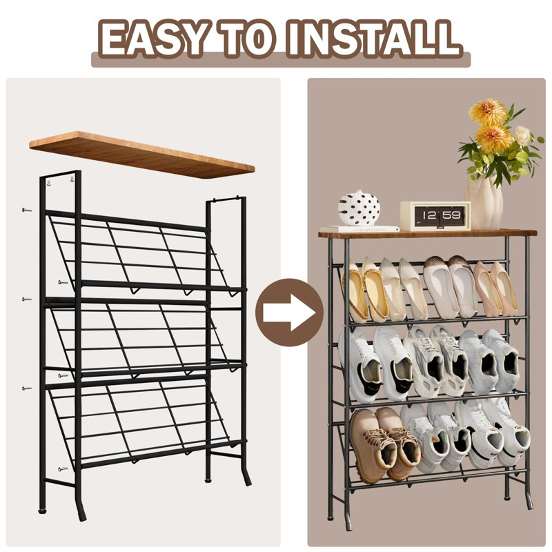 12 Pair Shoe Rack