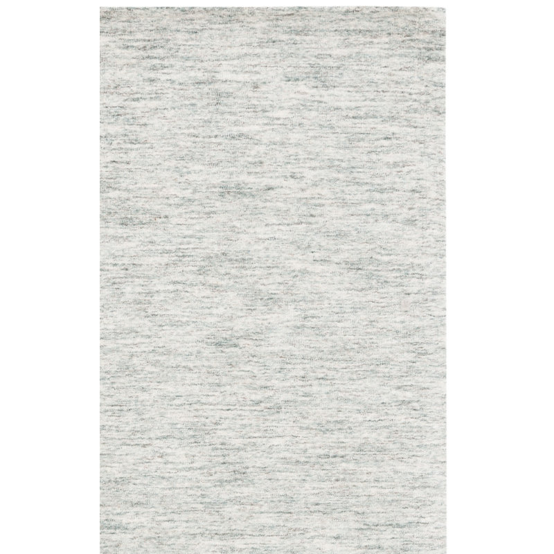 Himalaya Handloomed Wool Cotton Rug in Teal, Runner 2'3" x 8'