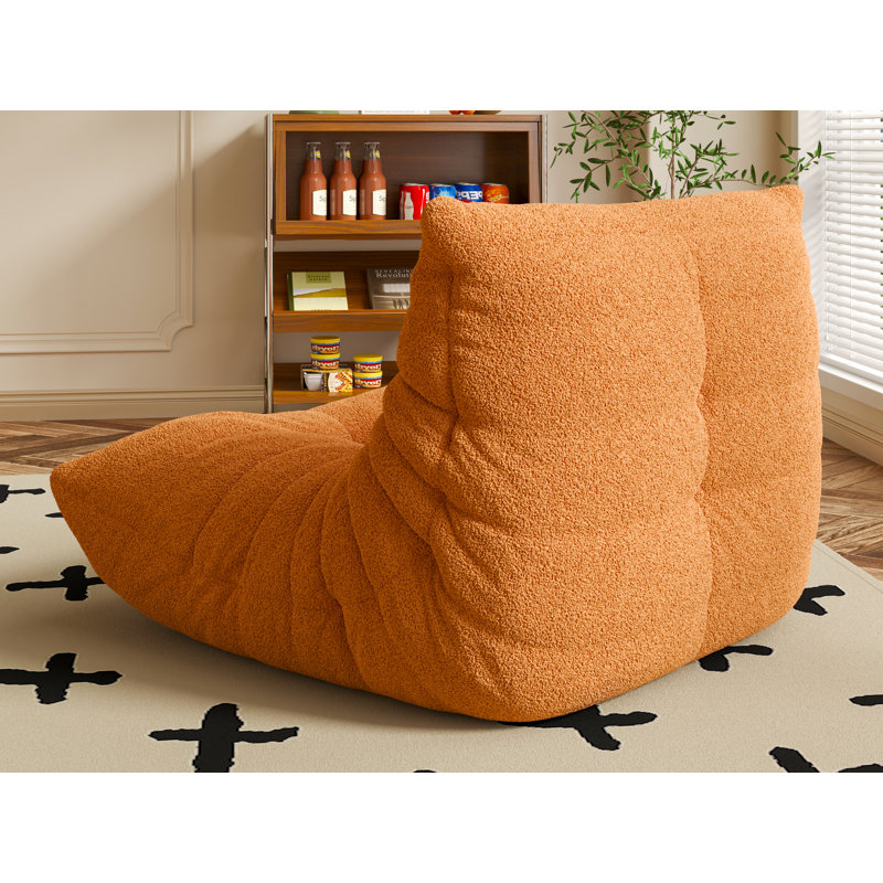 Set Of 2 Bean Bag Chair Sofa Sack Big Beanbag Chair For Adults Fireside Bean Bag Lounger Memory Foam Chair For Home, Apartment Or Gaming Venue(Beige&Green)