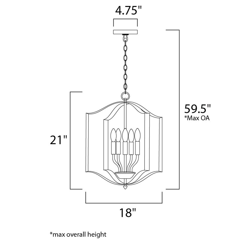 Albano 4 - Light Dimmable Geometric Chandelier, Satin Nickel
