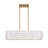 5 - Light Linear Oval Glass Flower Island Chandelier-1095778636