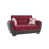 Microfibre / microsuède rouge / noir est en rupture de stock