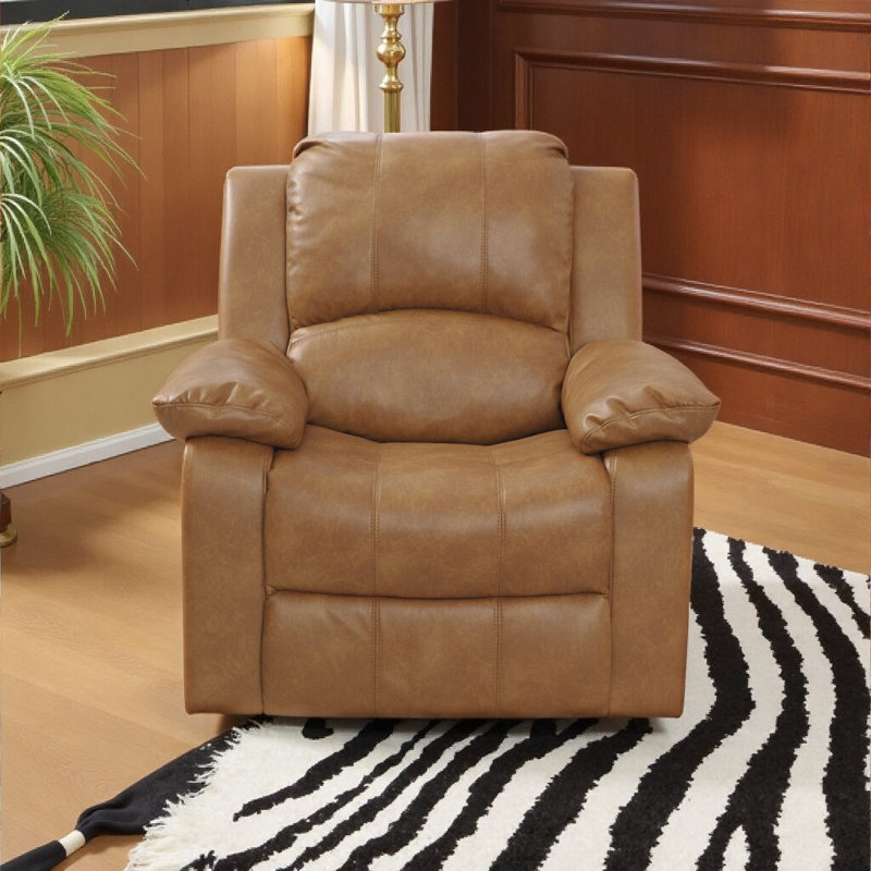 Fauteuil inclinable oscillant Classic Charlotte, Similicuir brun