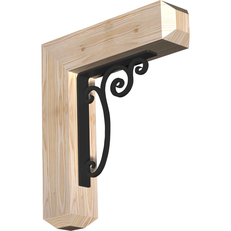 Support simple Ironcrest de 4 po Avery, 20"H x 18"D, Sapin de Douglas l 3 1/2 po x T 4 po (lisse)
