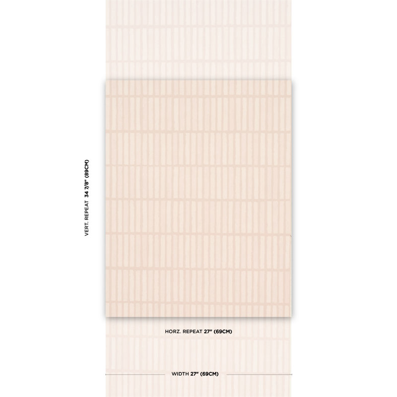 Schumacher X Backdrop Wabi-Sabi Wallpaper, Muted Pink