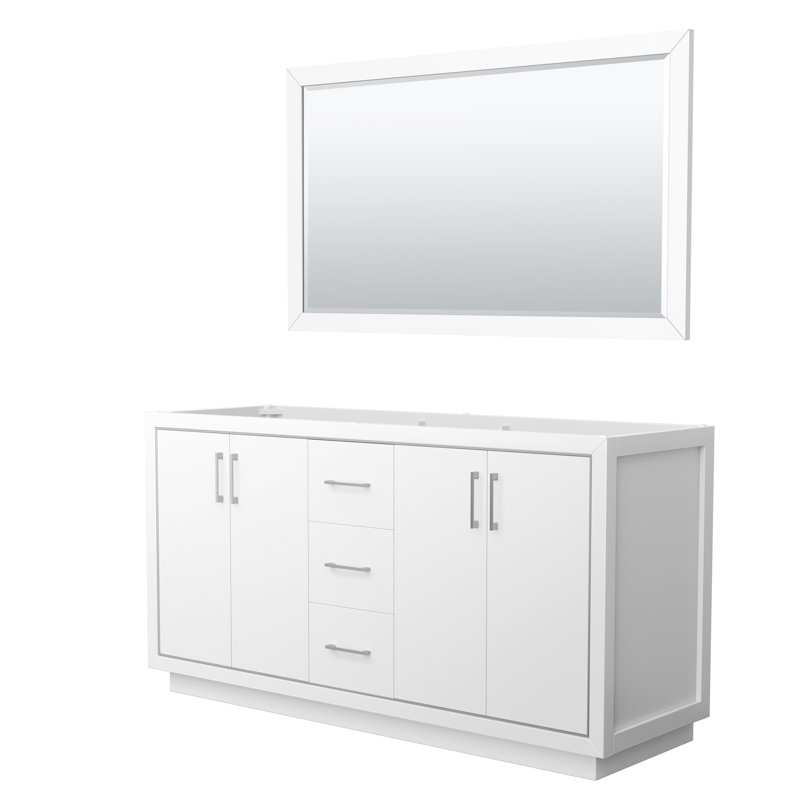 Base de meuble-lavabo simple 59,25 po Icon seulement, Blanc