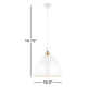 Uma Single Light Metal Dimmable LED Pendant