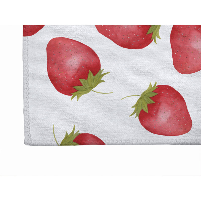Summer Strawberries Outdoor Rug, Runner 2'6" x 8'
