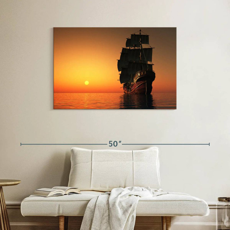 Old Merchant Ship, 26" H x 39" W