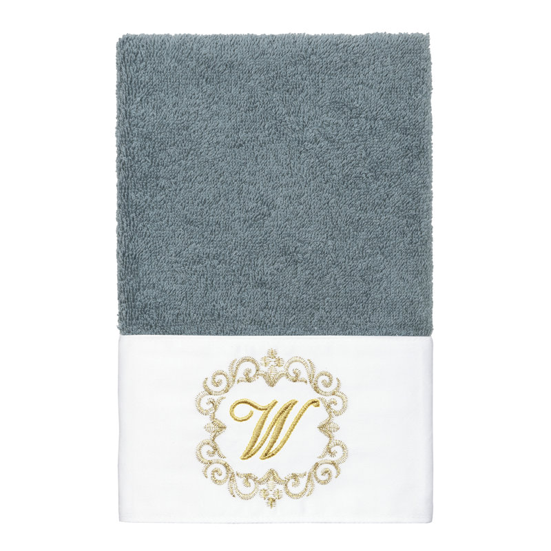 Winston Porter 100% Turkish Cotton MONICA 2PC Embellished Hand Towel Set, W