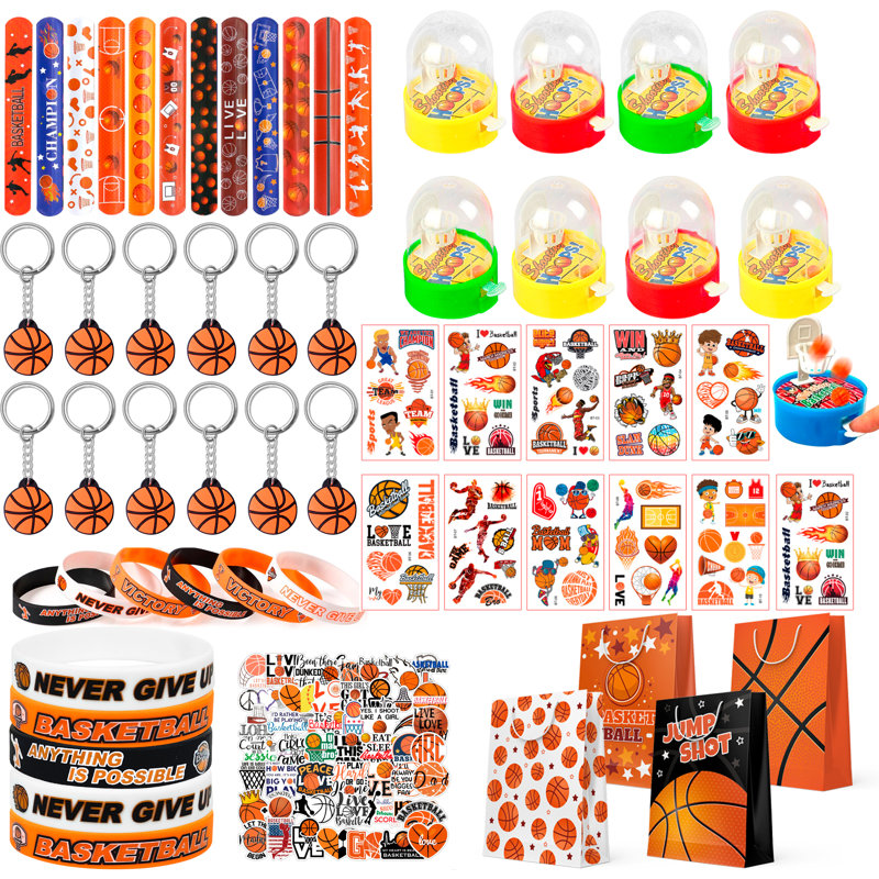Ensemble de décorations de fête d'anniversaire de basketball pour enfants, 122 pièces de basketball