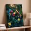 Toile, une scène tropicale luxuriante remplie d'un tableau d'art d'oiseaux colorés perchés au milieu d'un feuillage dense, art mural sur toile-1134947643
