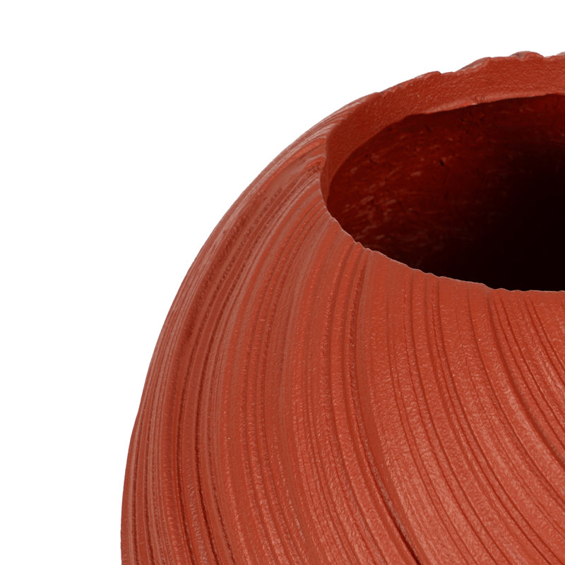 Resin Floor Vase 43cm, Orange