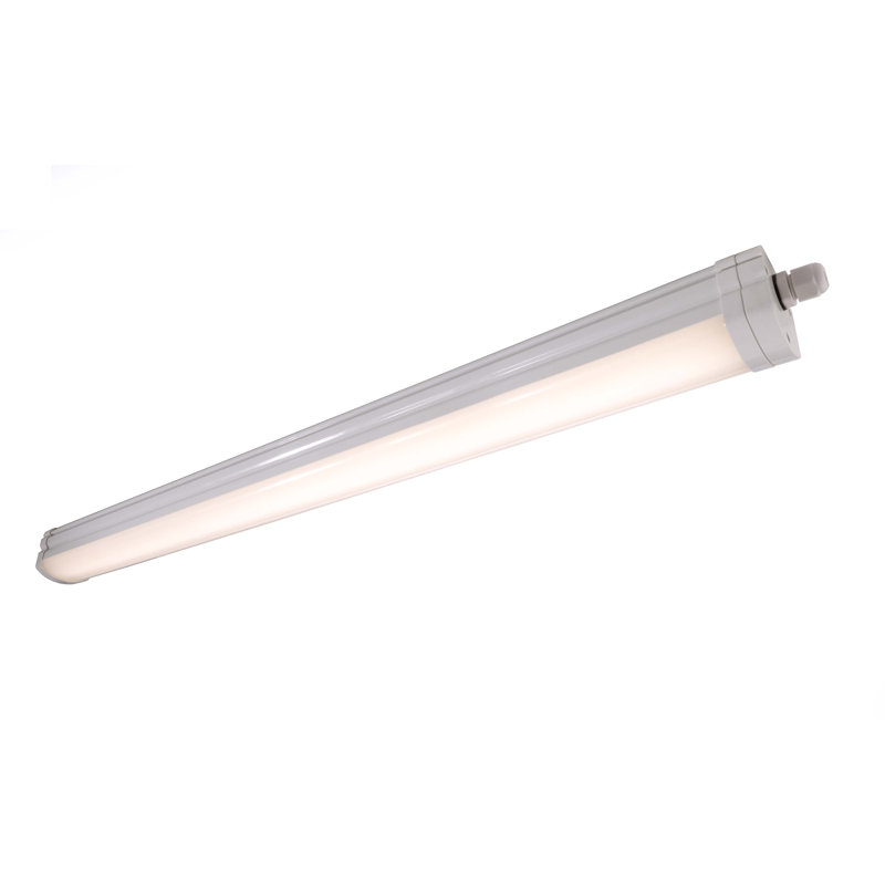 White LED Outdoor Flush Mount, 5.6cm H x 129.6cm W x 15.5cm D